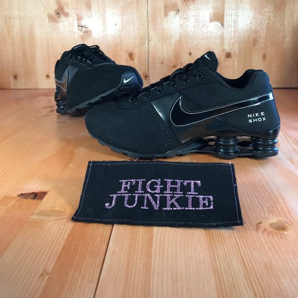 nike shox deliver black suede